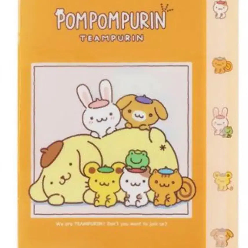 [BUNJANG] Sanrio Pompompurin 5-Pocket A4 Clear File Folder / 산리오 폼폼푸린 5p 클리어 화일