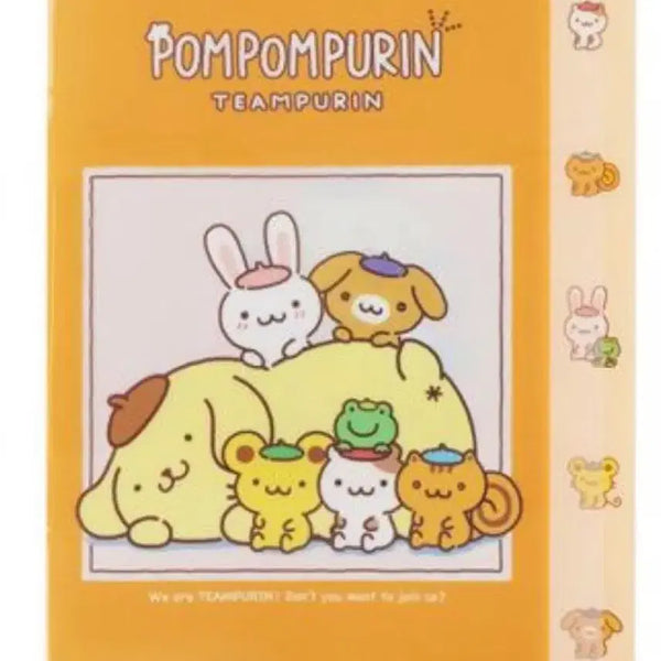 [BUNJANG] Sanrio Pompompurin 5-Pocket A4 Clear File Folder / 산리오 폼폼푸린 5p 클리어 화일