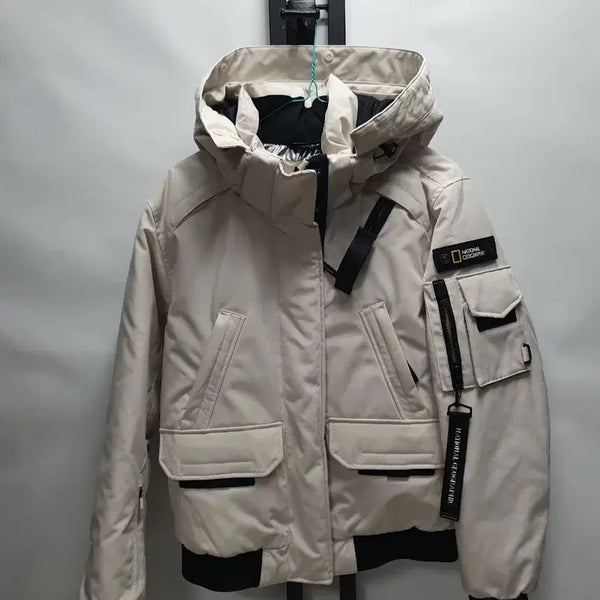 [BUNJANG] National Geographic Taruga Down Jacket White S / 내셔널지오그래픽 숏패딩 타루가 다운 자켓 화이트 s