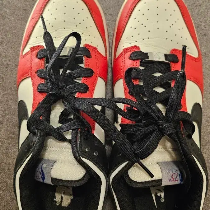 [BUNJANG] Nike Dunk Low Retro 75th Anniversary White Red Black / 나이키 덩크 로우 레트로 75주년 화이트 레드 블랙