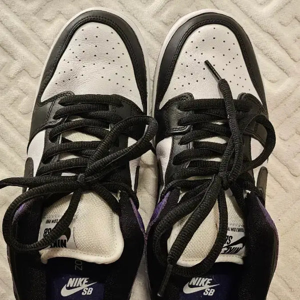 [BUNJANG] Nike SB Dunk Low Black White Purple / 나이키 SB 덩크 로우 블랙 화이트 퍼플