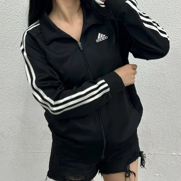 [BUNJANG] Adidas Whiteline Black Track Top L / 아디다스 화이트라인 블랙 트랙탑 L