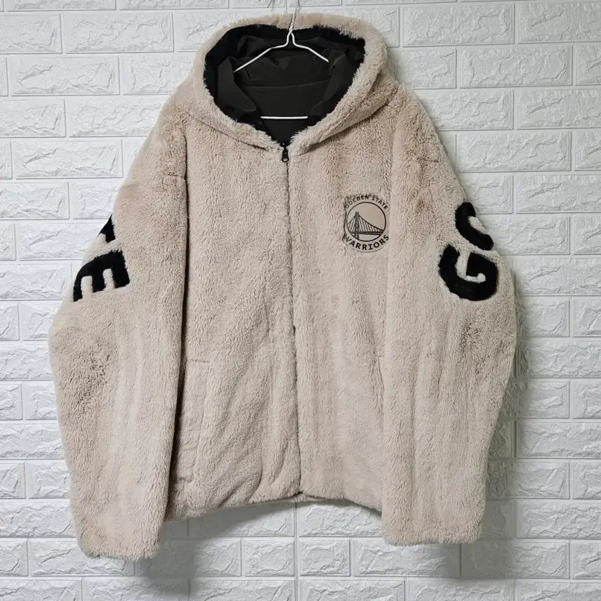 [BUNJANG] NBA Golden State Double-Sided Fleece Windbreaker Jacket / NBA 골든스테이트 양면 퍼 후리스 바람막이자켓 판매합니다