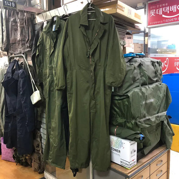 [BUNJANG] US Military Surplus Winter Cold Weather Coveralls (Small) - Heavy Padding, Oil Stain & Repaired / 11. 겨울용 두꺼운 방한 커버롤 / 정비복 점프수트 (상태 특A/오염)