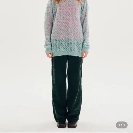 [BUNJANG] Pepperpepper Corduroy Western Pants Deep Green / 페퍼페퍼 코듀로이 웨스턴 팬츠 딥그린