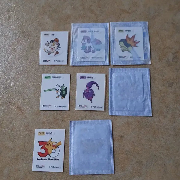 [BUNJANG] Pokemon 30th Anniversary Sticker Season 5 / 포켓몬띠부씰 1개 선택 포켓몬 30주년띠부씰 시즌5 띠부씰