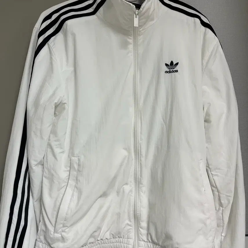 [BUNJANG] Adidas Three-Stripes Track Top White M / 아디다스 삼선 트랙탑 화이트 M