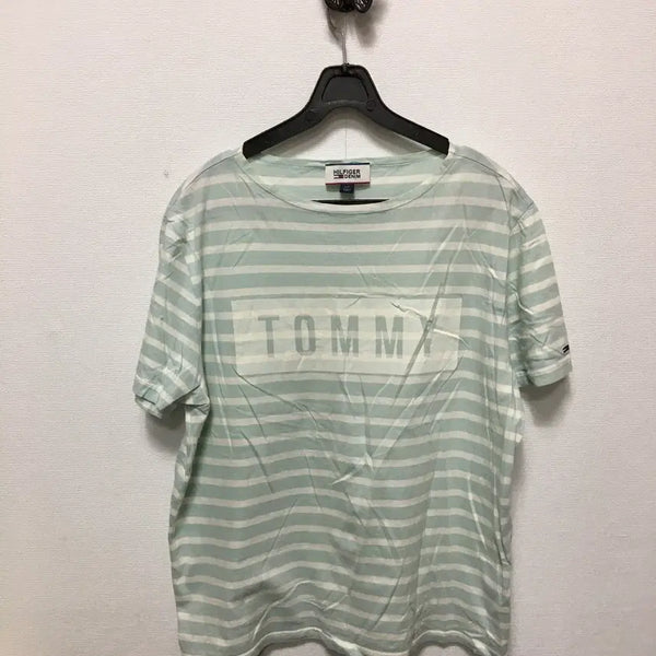[BUNJANG] Tommy Hilfiger Women's Striped Round Neck Short Sleeve T-Shirt / 타미힐피거 여성 반팔 스트라이프 라운드티셔츠