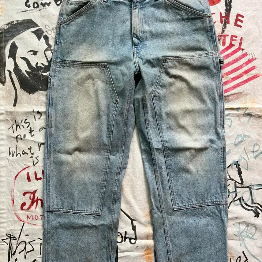 [BUNJANG] Supreme 23SS Double Knee Washed Blue Jeans (32) / 슈프림 23ss 더블니 워시드 블루 32