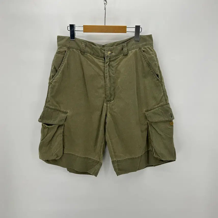 [BUNJANG] Nautica Military Wash Cargo Half Pants Khaki / [NAUTICA] 노티카 밀리터리 워싱 카고 하프팬츠