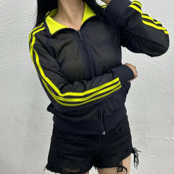[BUNJANG] Adidas Yellow Color Block Reversible Black Track Top / 아디다스 옐로우배색 리버시블 블랙 트랙탑 3