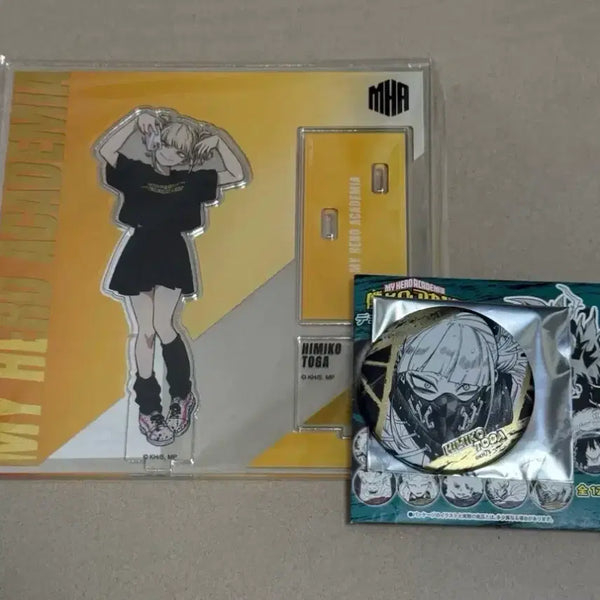 [BUNJANG] My Hero Academia Himiko Toga Baseyard Acrylic Stand & Can Badge Set / 나의히어로아카데미아 히로아카 토가 히미코 베이스야드 아크릴스탠드 캔뱃지