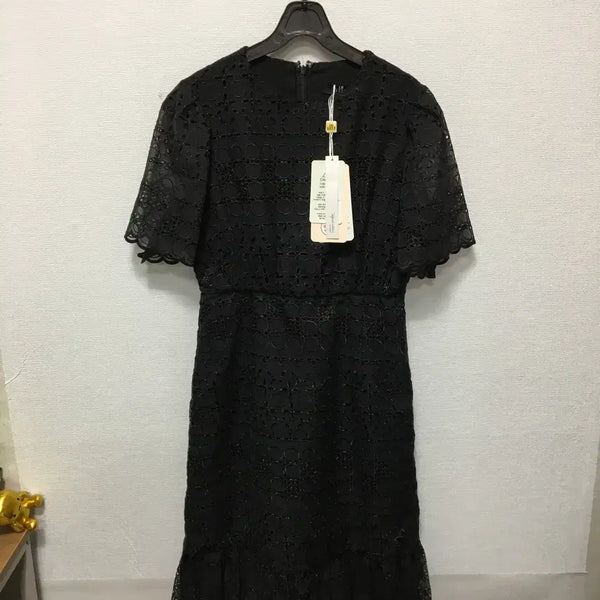 [BUNJANG] Imvely Punch Lace Long Dress Black / (새상품) 임블리 펀칭레이스 롱원피스 블랙
