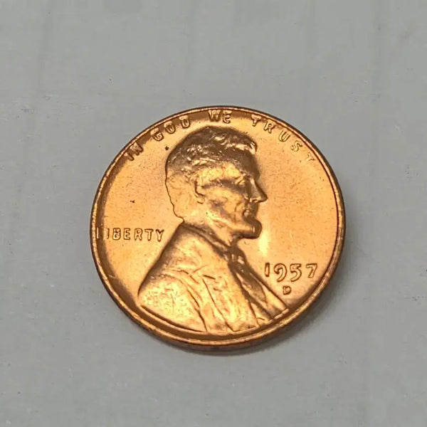 [BUNJANG] 1957 D Lincoln Penny Error Coin / 1957년 D 링컨 페니 에러동전 완미