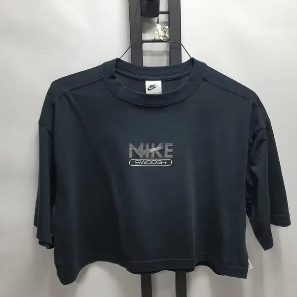 [BUNJANG] Nike Cropped T-Shirt Black M / 나이키 크롭 반팔티 블랙 m
