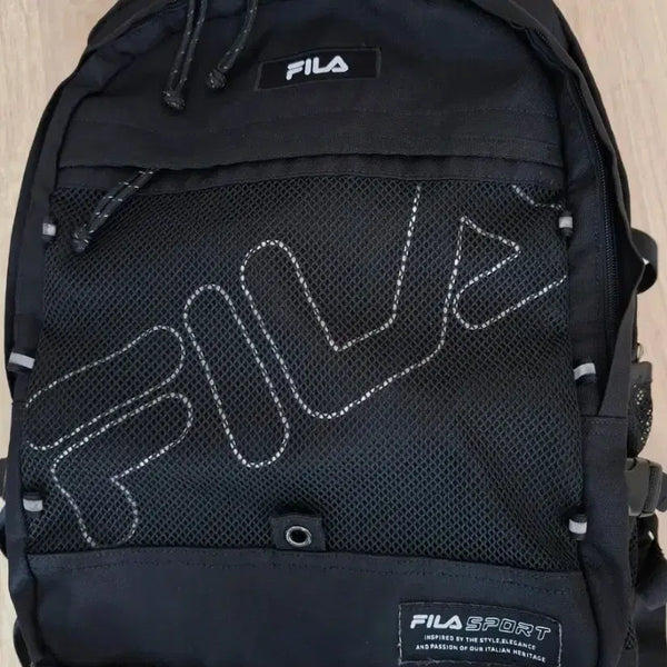 [BUNJANG] Fila Black Backpack / 휠라 백팩 블랙