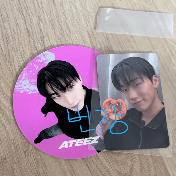 [BUNJANG] Ateez Cafe Pop-up Golden Hour 5 San Photocard / 에이티즈 카페 팝업 특전 포카 코스터 최산 san ateez 골든아워5