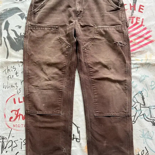 [BUNJANG] Carhartt Double Knee Pants Brown / 칼하트 더블니 34