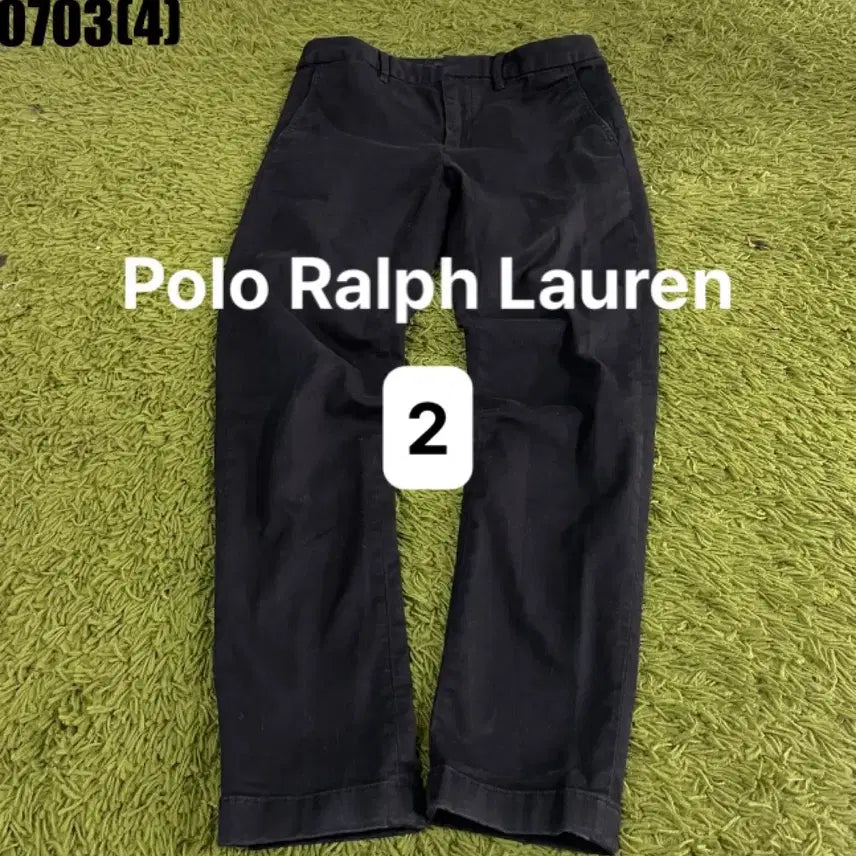 [BUNJANG] Polo Ralph Lauren Black Cotton Pants / [2] 폴로 | 블랙 면바지 팬츠 만원 빈티지 0703