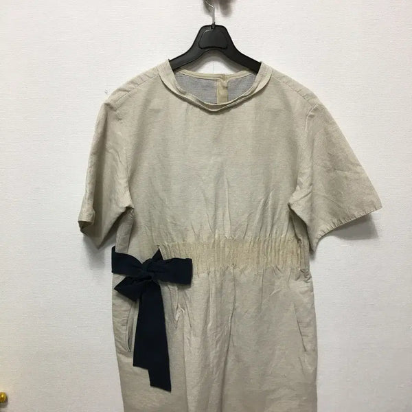 [BUNJANG] Mine by Handsome Cotton-Linen Blend Short-Sleeve Dress / 한섬 마인 면+마 반팔 원피스
