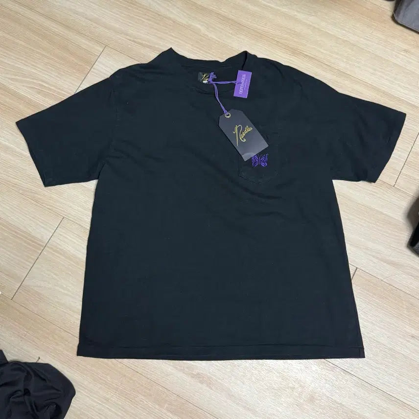 [BUNJANG] Needles Short Sleeve Pocket T-Shirt Black M / 니들스 숏슬리브 포켓 반팔 m