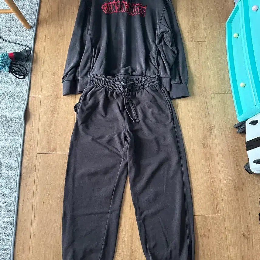 [BUNJANG] Pigment Hooded Set (Top XL, Bottom L) / 피그먼트 후드세트 (상의XL, 하의L)