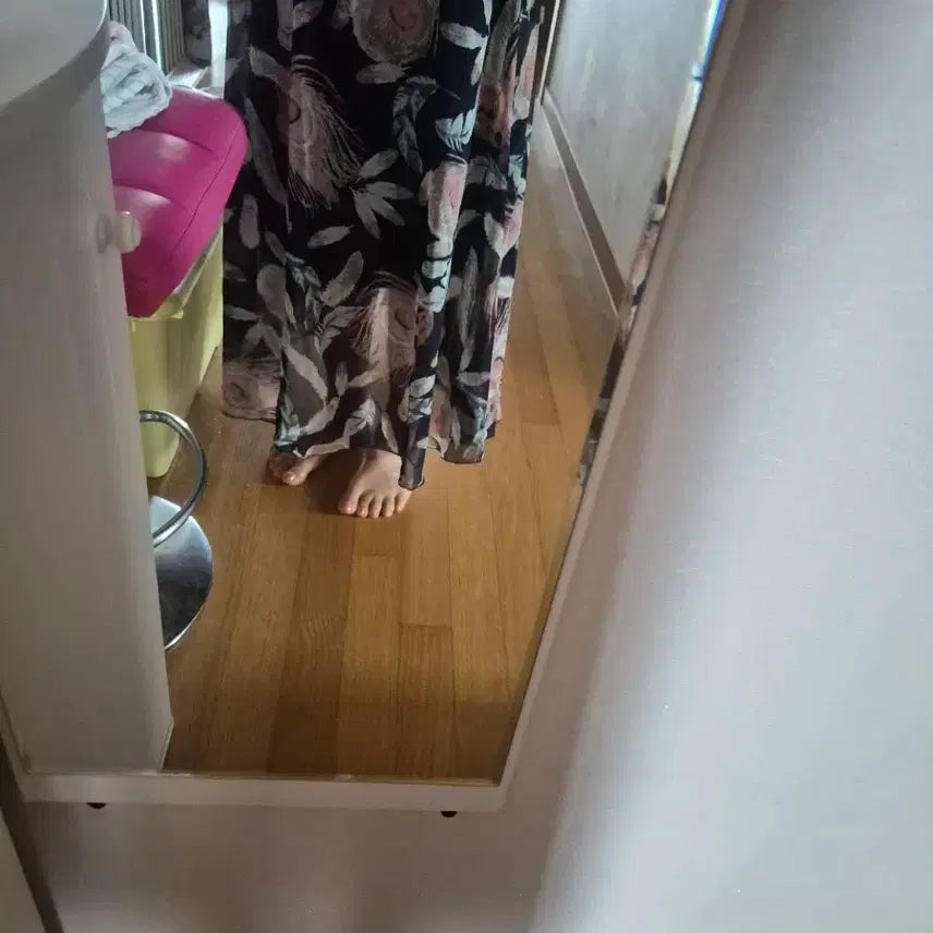 [BUNJANG] Women's Flare Skirt Peacock Feather Print / 여성 플레어 스커트 공작새 깃털 프린트