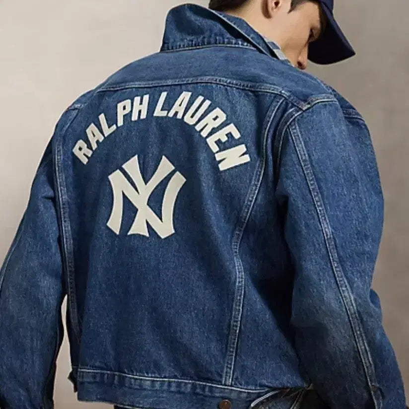 [BUNJANG] Polo Ralph Lauren Yankees Trucker Jacket (L) / 폴로 랄프로렌 양키스 트러커 재킷 L
