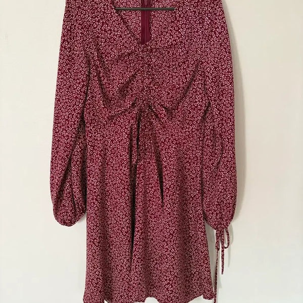 [BUNJANG] Floral Pattern Midi Dress / 플로럴 패턴 원피스