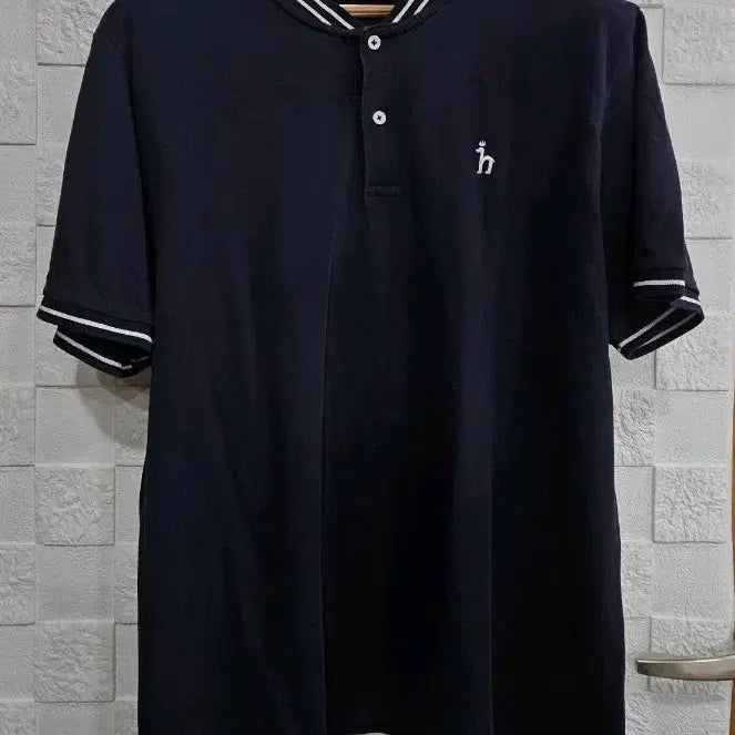 [BUNJANG] Hazzys Navy Short-Sleeve T-Shirt L / (P)헤지스 네이비 반팔 티셔츠 L