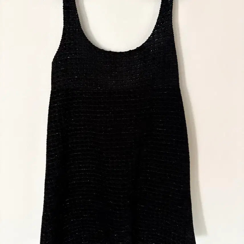 [BUNJANG] Black Pearl Velvet Mini Dress / 블랙 펄 벨벳 원피스