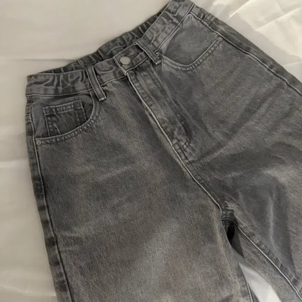 [BUNJANG] Andmore Grey Wide Denim Jeans / 앤드모어 그레이 와이드 청바지