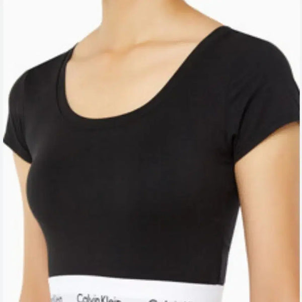 [BUNJANG] Calvin Klein Black Logo Band Cropped Top / (새상품) 캘빈클라인 크롭탑 블랙