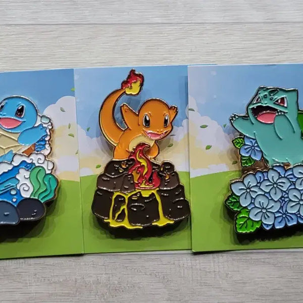 [BUNJANG] Lee Isaac Toast Pokemon Charm Bulbasaur / Charmander / Squirtle / 이삭토스트 포켓몬스터 뱃지 꼬부기/파이리/이상해씨