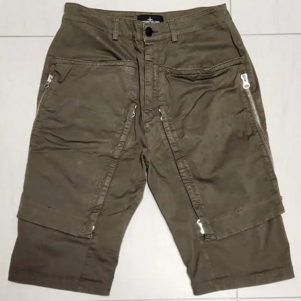 [BUNJANG] Stone Island Shadow Project Khaki Bermuda Pants / 스톤아일랜드 쉐도우프로젝트 카키 버뮤다팬츠