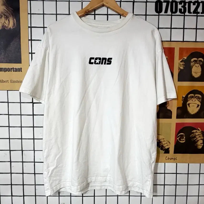 [BUNJANG] Converse CONS Short Sleeve T-Shirt White M / 컨버스 CONS 반팔티 화이트 M 0703