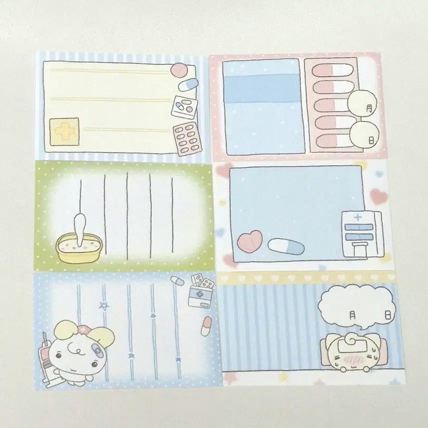 [BUNJANG] Nyoninyoni Studio Griptok 6 Types Set / [뇨니뇨니 스튜디오] 모조지 6종 세트 / 많이 아파요