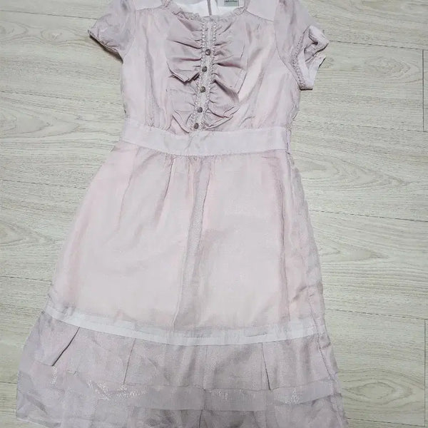[BUNJANG] Bloomin's Pink Frill Dress / 블루민스 핑크 프릴 원피스