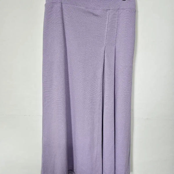 [BUNJANG] Lavender Banding Long Skirt Pants (Waist 29-34 inches) / 라벤더 밴딩 롱 스커트형 바지 29-34인치