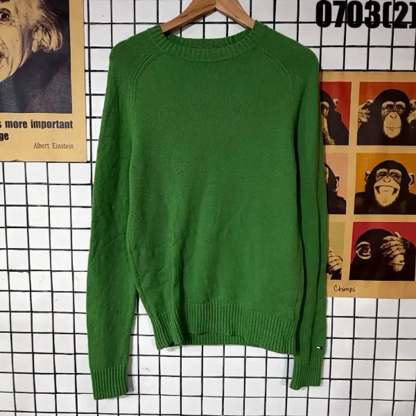 [BUNJANG] Tommy Hilfiger Green Knit Sweater (Size S) / 타미힐피거 초록색 니트 S 0703