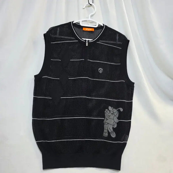 [BUNJANG] All For You Golf Wear Women's Mesh Black Vest / 올포유골프웨어 여성 메쉬블랙조끼100