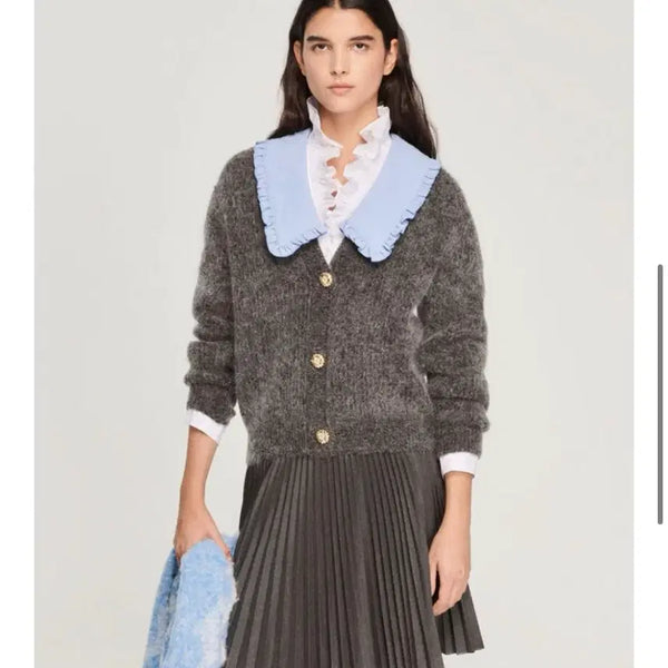 [BUNJANG] Sandro Genuine Big Collar Cardigan / 산드로 정품 빅카라 가디건 (원가70만 -> 30만!)