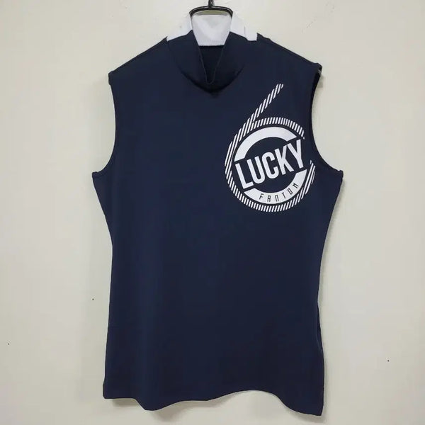 [BUNJANG] Lucky Phantom Golf Wear Sleeveless Top Navy / 럭키 팬텀 반팔 민소매.260702
