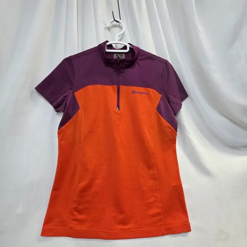 [BUNJANG] Mountia Women's Colorblock Short-Sleeve T-Shirt / 마운티아 여성 티셔츠 오렌지/퍼플반팔90