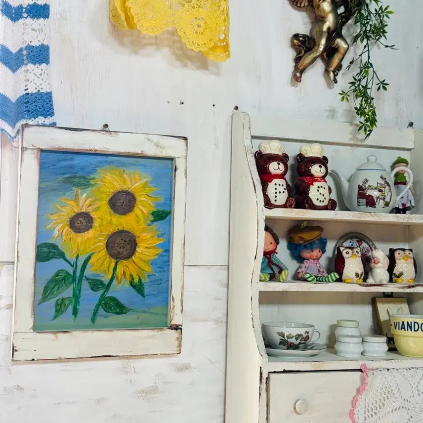 [BUNJANG] Sunflower Acrylic Painting Framed / 해바라기 아크릴화