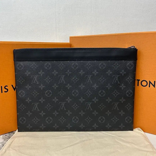 [BUNJANG] Louis Vuitton Monogram Eclipse Apollo Clutch / { OS / 새상품급 } 루이비통 모노그램 이클립스 아폴로 클러치