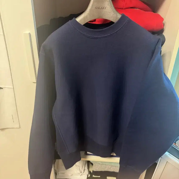 [BUNJANG] CAMBER Cross Knit Sweatshirt Navy L / CAMBER 크로스니트 맨투맨 네이비 L