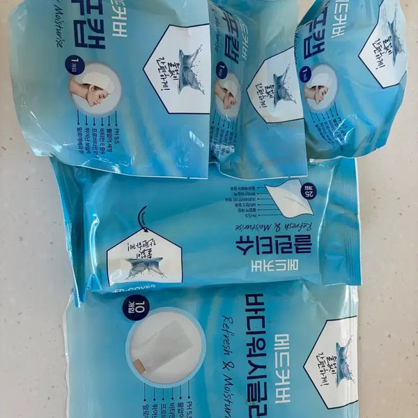 [BUNJANG] Medcover Shampoo Cap & Body Wash Glove Set / 샴푸캡