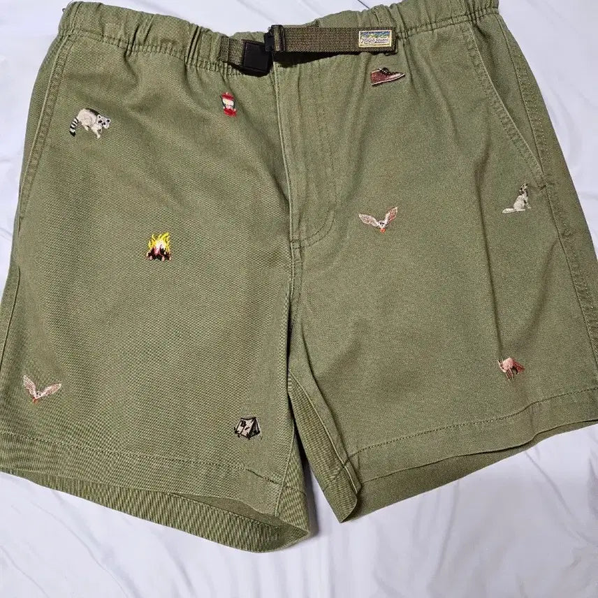 [BUNJANG] Polo Ralph Lauren Olive Green Camping Embroidery Shorts M / 폴로랄프렌 올리브 그린 M