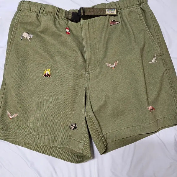 [BUNJANG] Polo Ralph Lauren Olive Green Camping Embroidery Shorts M / 폴로랄프렌 올리브 그린 M